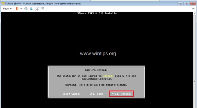 VMware Workstation 15에 vSphere ESXi 6.7 설치하는 방법 (단계별 완벽 가이드)
