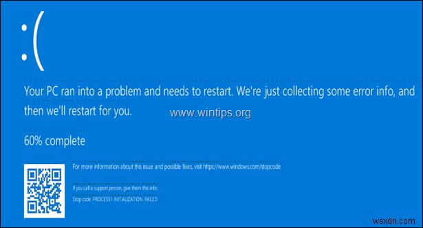 Windows 10 블루스크린 오류 0x0000006B  Process1 Initialization Failed  완벽 해결 가이드