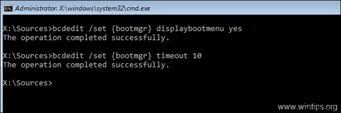 Windows Server 2016/2019 부팅 실패 시 F8 키(고급 부팅 옵션) 활성화 방법