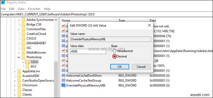 포토샵 CC 2018/2017 An integer between 96 and 8 is required 오류 해결 방법 (Windows 10)