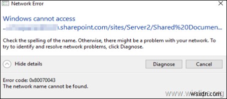 [해결] Windows Server 2016/2012에 WebClient 서비스 설치하기 – 오류 0x80070043으로 SharePoint 사이트에 접근할 수 없는 문제 수정