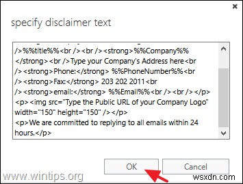 Office 365 Exchange Online에서 회사 전체 이메일 서명 설정하는 방법
