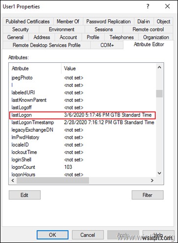 Active Directory 사용자의 마지막 로그인 시간 확인 방법 (Server 2016/2012)