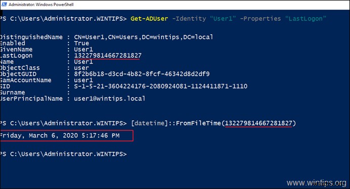 Active Directory 사용자의 마지막 로그인 시간 확인 방법 (Server 2016/2012)