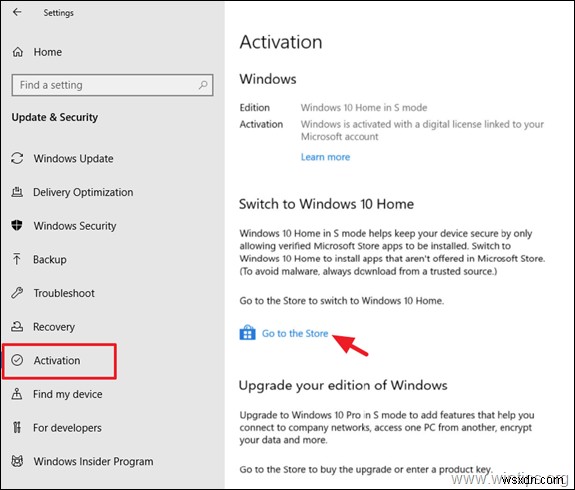Windows 10 S 모드를 Windows 10 Home으로 전환하는 방법