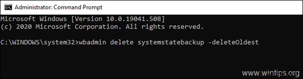 Windows Server 2016/2012에서 백업 삭제하는 방법 (wbadmin 명령어)