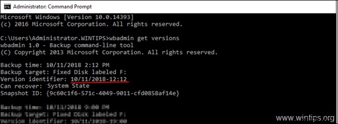 Windows Server 2016/2012에서 백업 삭제하는 방법 (wbadmin 명령어)