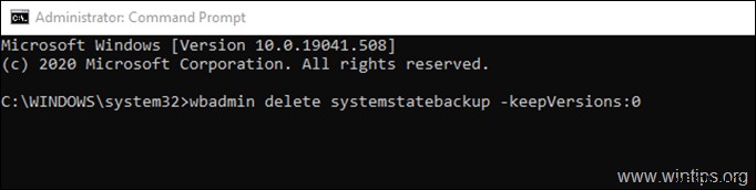 Windows Server 2016/2012에서 백업 삭제하는 방법 (wbadmin 명령어)