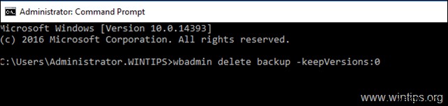 Windows Server 2016/2012에서 백업 삭제하는 방법 (wbadmin 명령어)