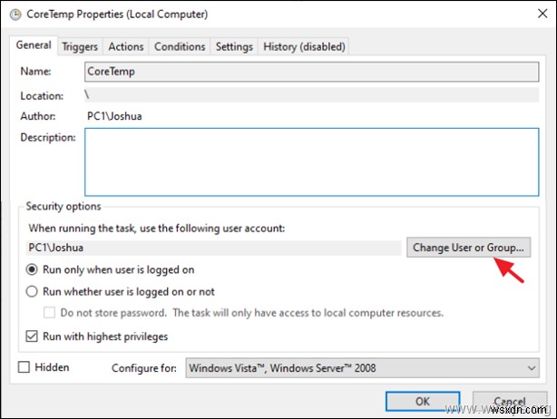 Windows 10에서 예약된 작업이 사용자 로그온 시 실행되지 않거나 백그라운드에서만 실행될 때 해결 방법