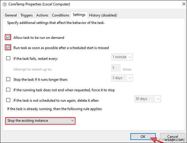 Windows 10에서 예약된 작업이 사용자 로그온 시 실행되지 않거나 백그라운드에서만 실행될 때 해결 방법