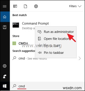 Windows 10에서 명령 프롬프트(CMD)를 관리자 권한으로 실행하는 5가지 방법