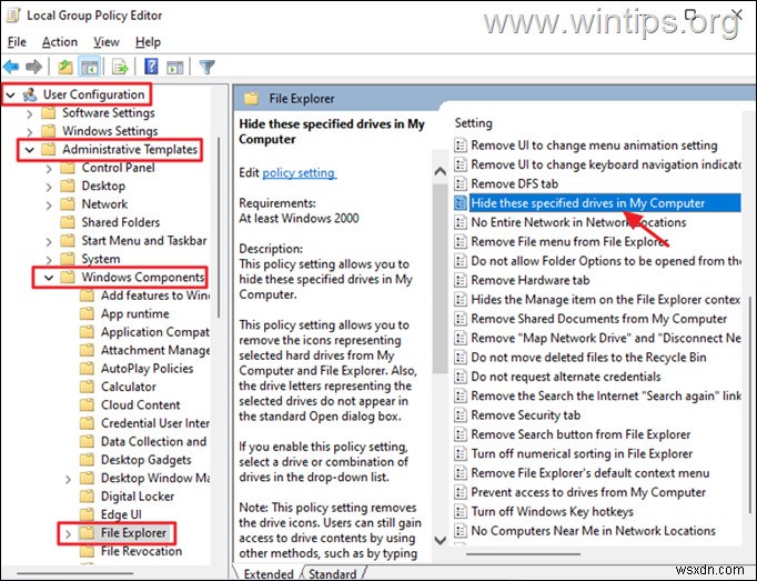 Windows 10에서 로컬 드라이브를 숨기는 4가지 방법