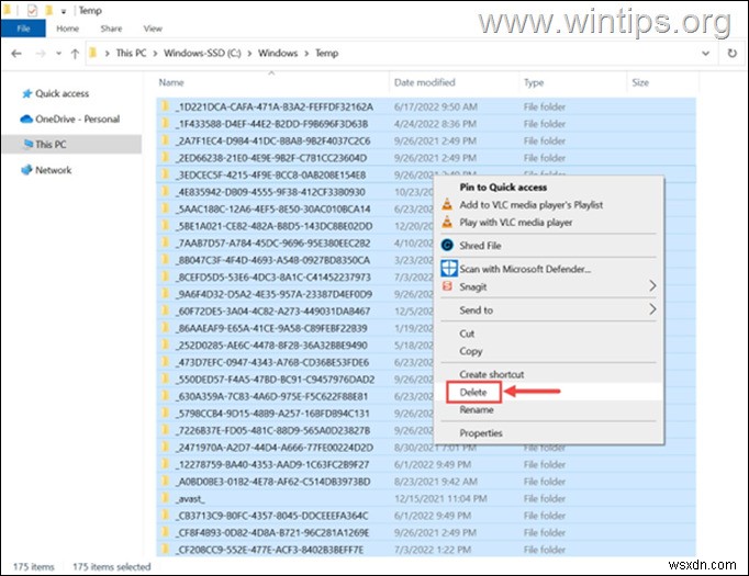Windows 10/11에서 시스템 캐시 및 임시 파일을 삭제하는 방법