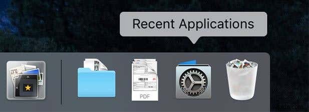 macOS 독(Dock)에서 최근 항목에 빠르게 접근하는 방법