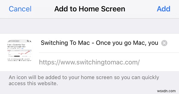 iPhone/iPad 사파리(Safari) 웹페이지를 홈 화면에 바로가기로 추가하는 방법
