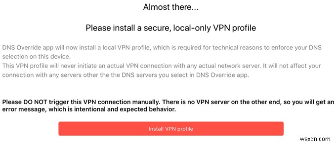 DNS Override 앱으로 iOS 셀룰러 네트워크에서 사용자 지정 DNS 서버 사용하는 방법