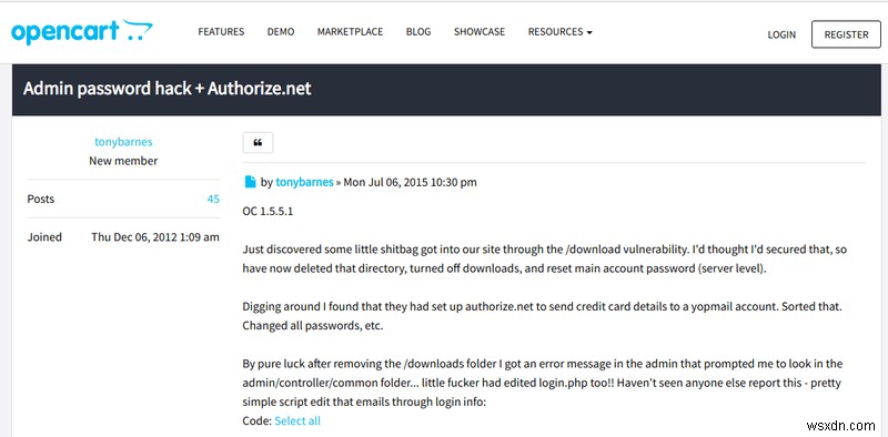 OpenCart 관리자 패널 해킹 – 증상, 주요 취약점 및 복구·예방 가이드