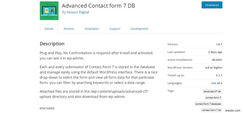 WordPress 인기 플러그인  Advanced Contact Form 7 DB 에서 치명적인 SQL 인젝션 취약점 발견