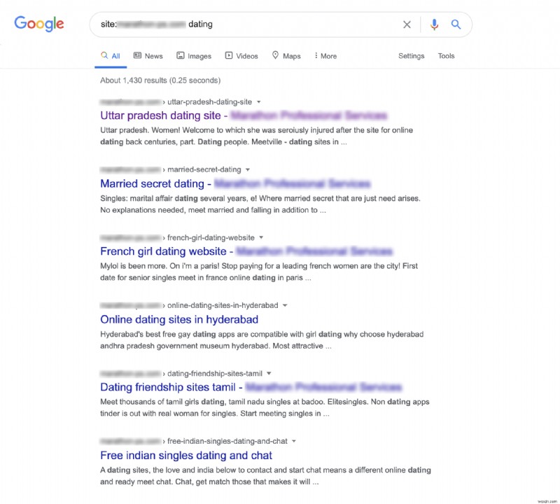 가짜 성인 데이트 사이트로 리디렉션하는 신종 악성코드 – Google 검색 및 SERP 스팸 분석 (WordPress, Magento, Joomla)