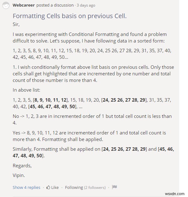 VBA 없이 엑셀 수식으로 FOR 루프 만드는 방법(예제 3가지)