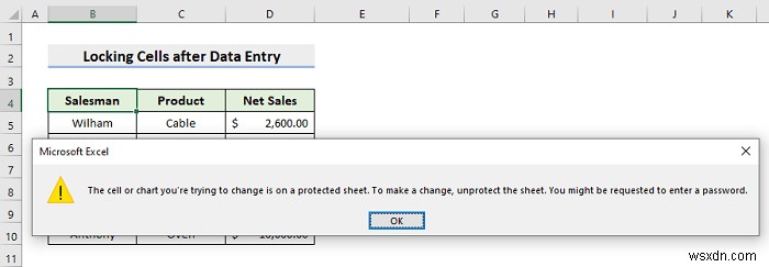 Excel VBA로 셀 잠금 및 잠금 해제하기: 초보자도 따라 하는 6가지 실전 예제