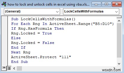 Excel VBA로 셀 잠금 및 잠금 해제하기: 초보자도 따라 하는 6가지 실전 예제