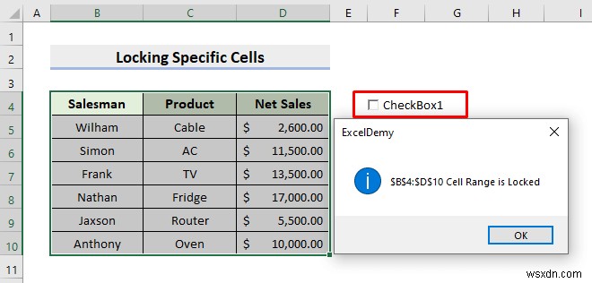 Excel VBA로 셀 잠금 및 잠금 해제하기: 초보자도 따라 하는 6가지 실전 예제