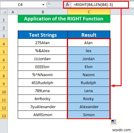 엑셀에서 앞의 3글자 제거하는 방법 4가지 (RIGHT·REPLACE·MID·VBA)