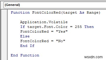 Excel VBA로 글꼴 색상이 빨간색인지 확인하고 결과 반환하는 6가지 방법