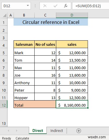 Excel 순환 참조(Circular Reference)란? 종류부터 확인·해결 방법까지 완벽 정리