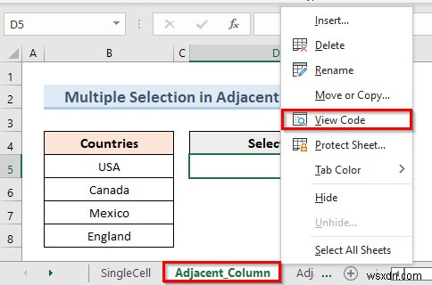 Excel VBA로 다중 선택 가능한 데이터 유효성 검사 드롭다운 목록 만들기 (3가지 방법)