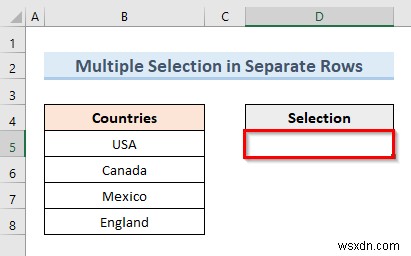 Excel VBA로 다중 선택 가능한 데이터 유효성 검사 드롭다운 목록 만들기 (3가지 방법)