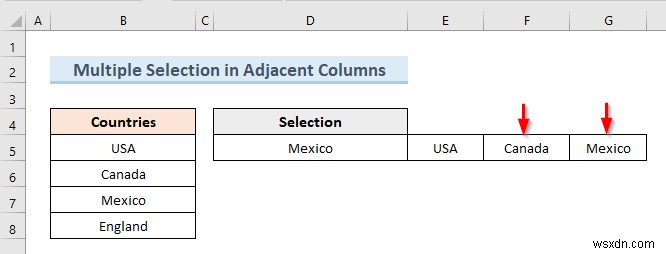 Excel VBA로 다중 선택 가능한 데이터 유효성 검사 드롭다운 목록 만들기 (3가지 방법)