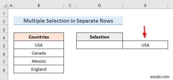 Excel VBA로 다중 선택 가능한 데이터 유효성 검사 드롭다운 목록 만들기 (3가지 방법)