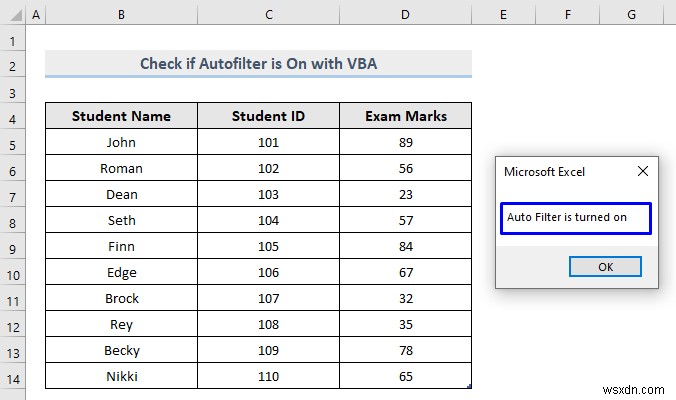 Excel VBA로 자동 필터(AutoFilter) 켜짐 여부 확인하는 4가지 쉬운 방법