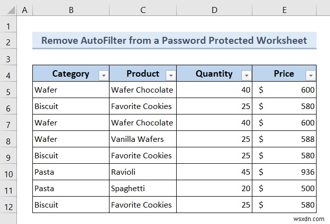 Excel VBA로 자동 필터(AutoFilter)가 있을 경우 제거하는 방법 (예제 7가지)