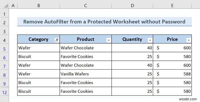 Excel VBA로 자동 필터(AutoFilter)가 있을 경우 제거하는 방법 (예제 7가지)
