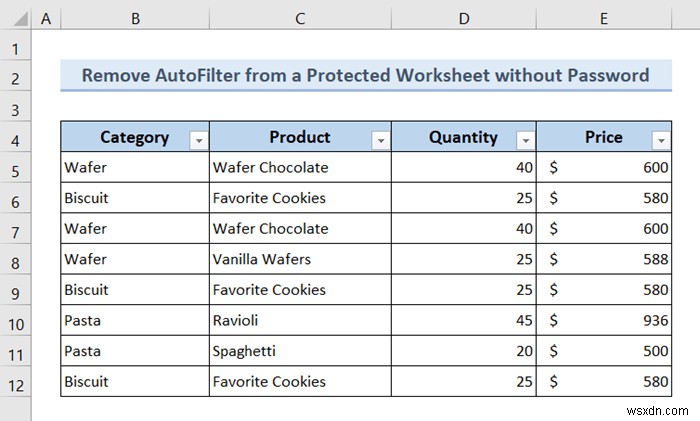 Excel VBA로 자동 필터(AutoFilter)가 있을 경우 제거하는 방법 (예제 7가지)