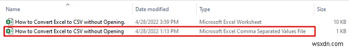 Excel 파일을 열지 않고 CSV로 변환하는 4가지 쉬운 방법