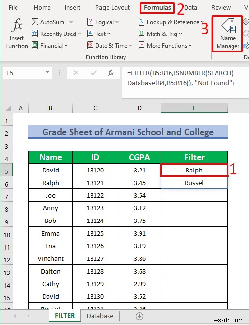 Excel에서 검색 가능한 데이터베이스 만드는 방법 2가지 (FILTER 함수 & VBA 활용)