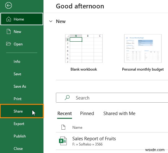 여러 사용자가 함께 편집할 수 있도록 Excel 파일을 공유하는 방법