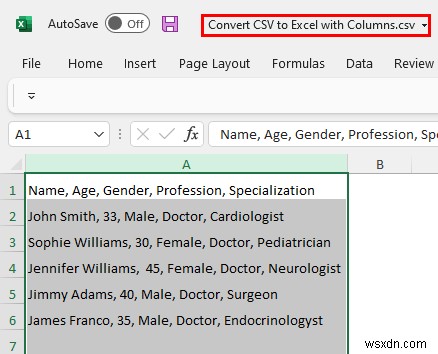 CSV 파일을 열(컬럼)이 정리된 Excel 파일로 변환하는 5가지 방법