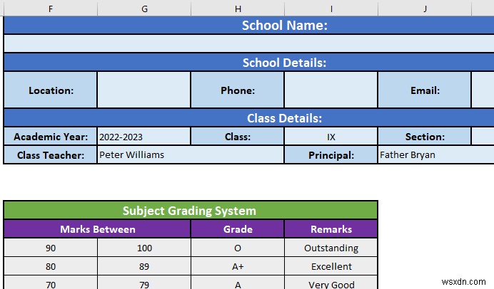 엑셀(Excel)로 성적통지표 만드는 방법 — 무료 템플릿 다운로드