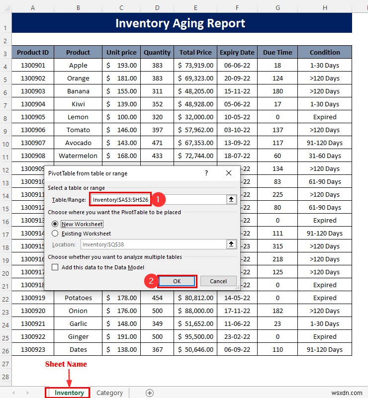 엑셀로 재고 경과(Aging) 보고서 만드는 방법 — 4단계 완벽 가이드
