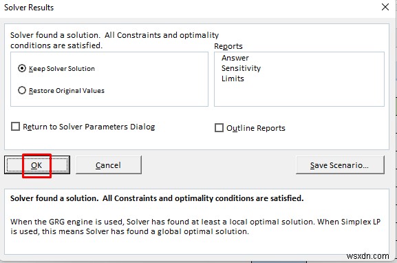 엑셀 솔버(Excel Solver)로 혼합 선형 계획법 문제 해결하는 방법