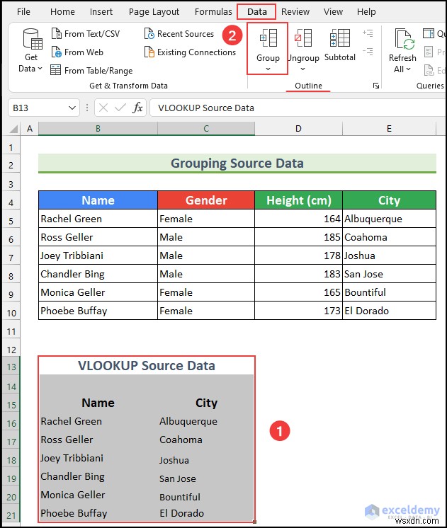 Excel에서 VLOOKUP 원본 데이터 숨기는 방법 5가지