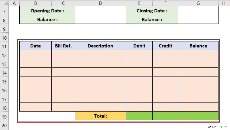 Excel에서 원장(Ledger) 만드는 방법: 5단계 완벽 가이드