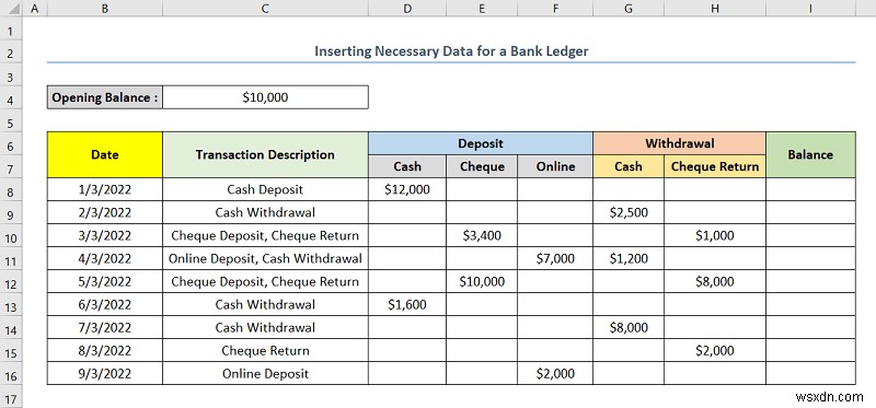 엑셀로 은행 원장(Bank Ledger) 만드는 방법, 3단계 완벽 가이드