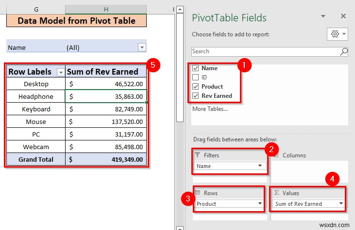 Excel 피벗 테이블에서 데이터 모델 제거하는 방법(간단한 3단계)